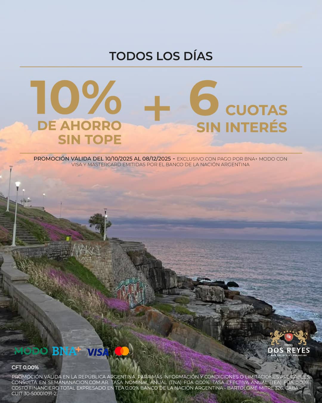 descuento bns en dos reyes mar del plata cuotas